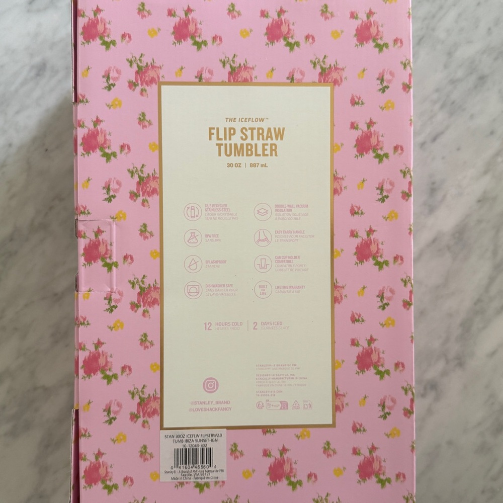 Stanley 1914 x Loveshackfancy iceflow flip straw tumbler | 30oz. Brand New - Picture 2 of 4
